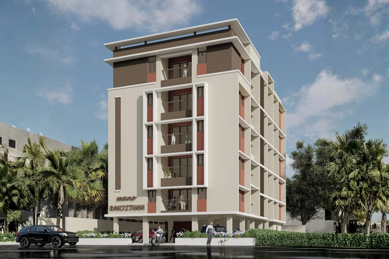 Modern apartment building in Trichy